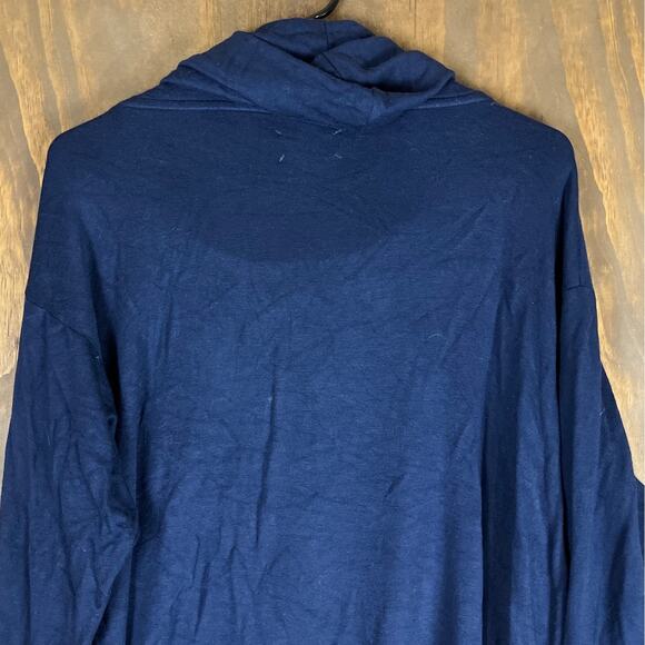 Lou & Grey Womens Sweater Navy Blue Cowl Neck Long Sleeve Soft Stretch XSmall - Picture 11 of 12